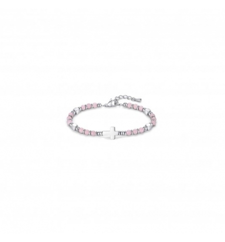 Bracelet de perles "Croix" rose Bracelet de perles "Croix" rose