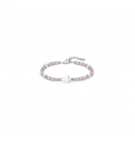 Bracelet de perles "Croix" rose