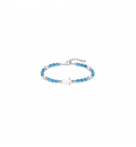 Bracelet de perles "Croix" turquoise Bracelet de perles "Croix" turquoise