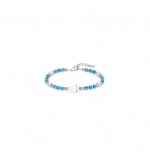 Bracelet de perles "Croix" turquoise