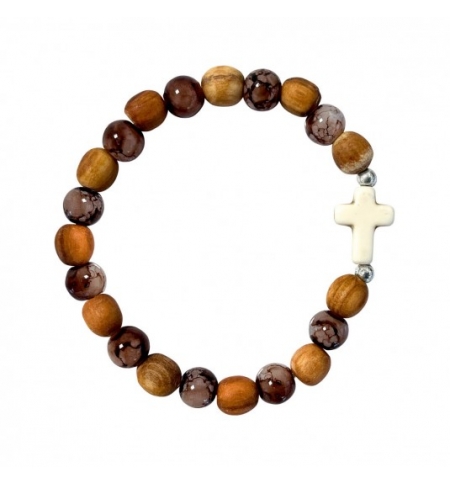 Bracelet de perles avec croix Bracelet de perles avec croix