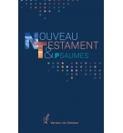 Nouveau Testament et Psaumes. Version Semeur Couverture souple bleue marine 