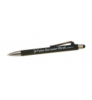 Stylo à bille avec stylet tactile gris