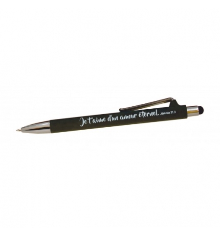 Stylo à bille avec stylet tactile gris Stylo à bille avec stylet tactile gris