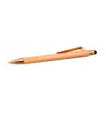Stylo à bille avec stylet tactile rose