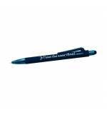 Stylo à bille avec stylet tactile bleu