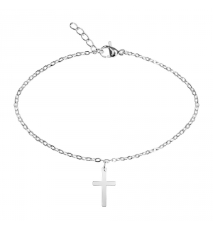 Bracelet argenté - "Bless you- Collection" - croix