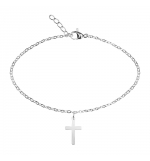 Bracelet argenté - "Bless you- Collection" - croix