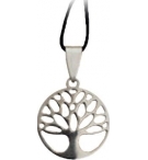 Pendentif Arbre de Vie Inox sur lacet caoutchouc