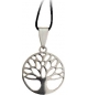  Pendentif Arbre de Vie Inox sur lacet caoutchouc 