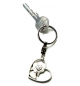 Porte-clef inox Ange/coeur (60x40mm)