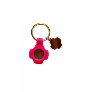 Porte clés Croix/JHS Rose