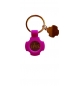 Porte-clés Croix/JHS Violet
