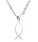 Chaîne argenté - "Bless you- Collection" - Ichtus