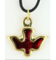 Colombe Rouge, doré avec émaille / Cordon 