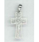 Croix/arbre de vie découpé - argenté 925‰ (14x23mm)