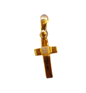 Croix - laiton Plaqué Or 3μm (8x15mm)