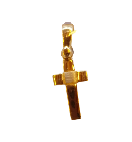Croix - laiton Plaqué Or 3μm (8x15mm) Croix - laiton Plaqué Or 3μm (8x15mm)