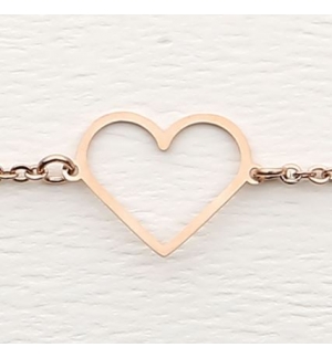 Bracelet plaqué-or - "Classic- Collection" - Coeur