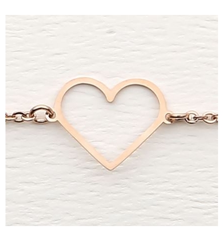 Bracelet plaqué-or - "Classic- Collection" - Coeur