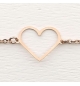 Bracelet plaqué-or - "Classic- Collection" - Coeur