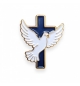 Pin's croix et colombe