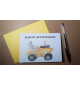 Carte Joyeux anniversaire | Engin de chantier avec tranche de gâteau