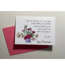 Carte Double"Joyeux Anniversaire" | Vase chèvrefeuille avec Esaïe 46.4