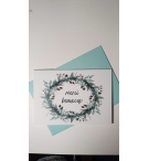 Carte Double - Merci Beaucoup - Couronne Verte