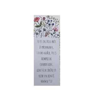 Signet Jardin Fleurit avec verset Néhémie 9v17