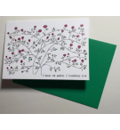 Carte Double Rosier Grimpant Avec Verset  Corinthiens 13v14