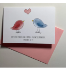 Carte Double Oiseaux Avec Verset Proverbes 18v22