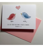 Carte Double Oiseaux Avec Verset Proverbes 18v22