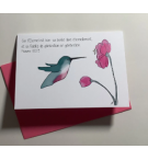 Carte Double Colibri Avec Verset Psaume 100v5