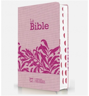 Bible Segond 21 compacte (Premium Style) couverture souple, toile rose avec pail