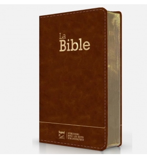Bible Segond 21 compacte (Premium Style) couverture souple, cuir brun, avec tran