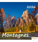 Calendrier montagnes 2026 - A poser - 12 photos couleurs avec versets