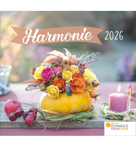 Calendrier Harmonie 2026 Mensuel avec 12 jolies photos 