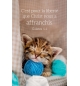 Carte calendrier Chat 2026 5,5 x 8,5 cm.