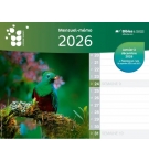 Calendrier mensuel mémo de janvier à décembre 2026