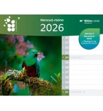 Calendrier mensuel mémo de janvier à décembre 2026