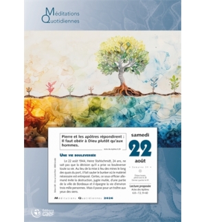 Méditations Quotidiennes 2026 - Bloc et plaque