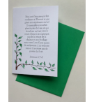 Carte Double Feuilles Vertes Avec Verset Jérémie 17v8