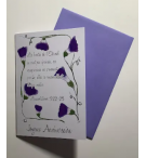 Carte Double Joyeux Anniversaire" Ipomée Verset Lamentations 3v22-23