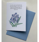 Carte Double Agapanthe Avec Verset Esaie 41v13