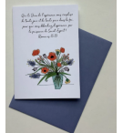 Carte Double Vase Coquelicots Avec Verset Romains 15v13