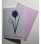 Carte Double Allium Sincères Condoléances
