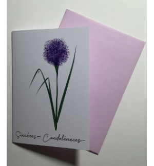 Carte Double Allium Sincères Condoléances