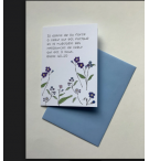 Carte Double Myosotis Avec Verset Esaie 40v29