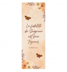 Signet Fleurs et papillons sur fond aquarelle